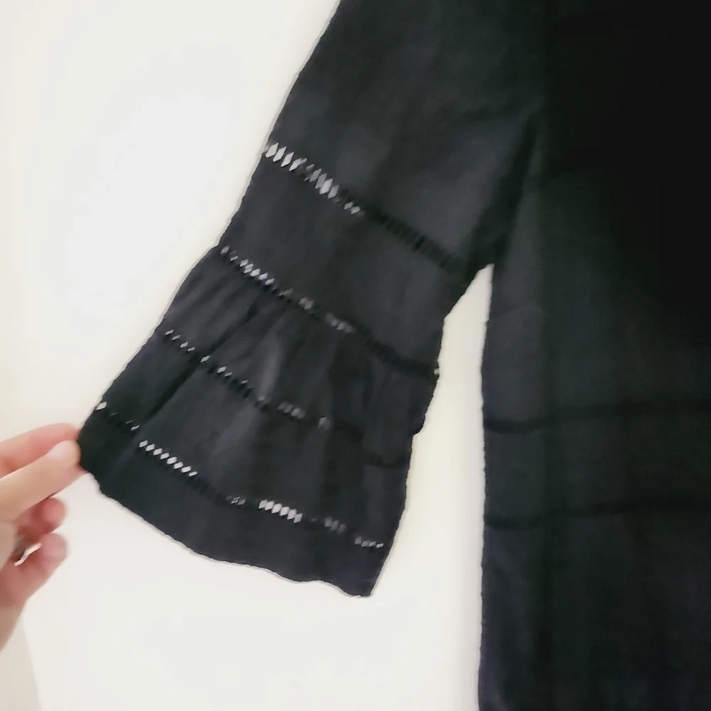 J.CREW Eyelet Flutter Sleeve Dress